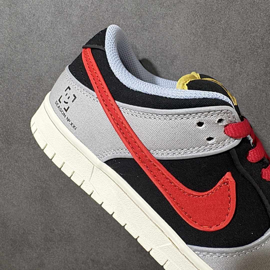 图片[7]-【定制版】Nike Dunk SB Low 耐克 SB 低帮 海岸晨雾5.0 黑灰红 男女同款 街头简约百搭耐磨低邦板鞋 该定制版球鞋选用原鞋款为Nike Dunk SB Low休闲耐磨轻便低帮板鞋黑灰色，设计灵感来源于街头涂鸦，配色复古经典；鞋身整体采用专属颜料重新喷涂，鞋面叠色部分采用DIY不规则工艺设计，会有轻微随机性。特殊原创设计图标涂鸦装饰，添加潮流元素效果喷涂点缀。 货号：FN5880-001 尺码：36 36.5 37.5 38 38.5 39 40 40.5 41 42 42.5 43 44 44.5 45 46-莆田鞋