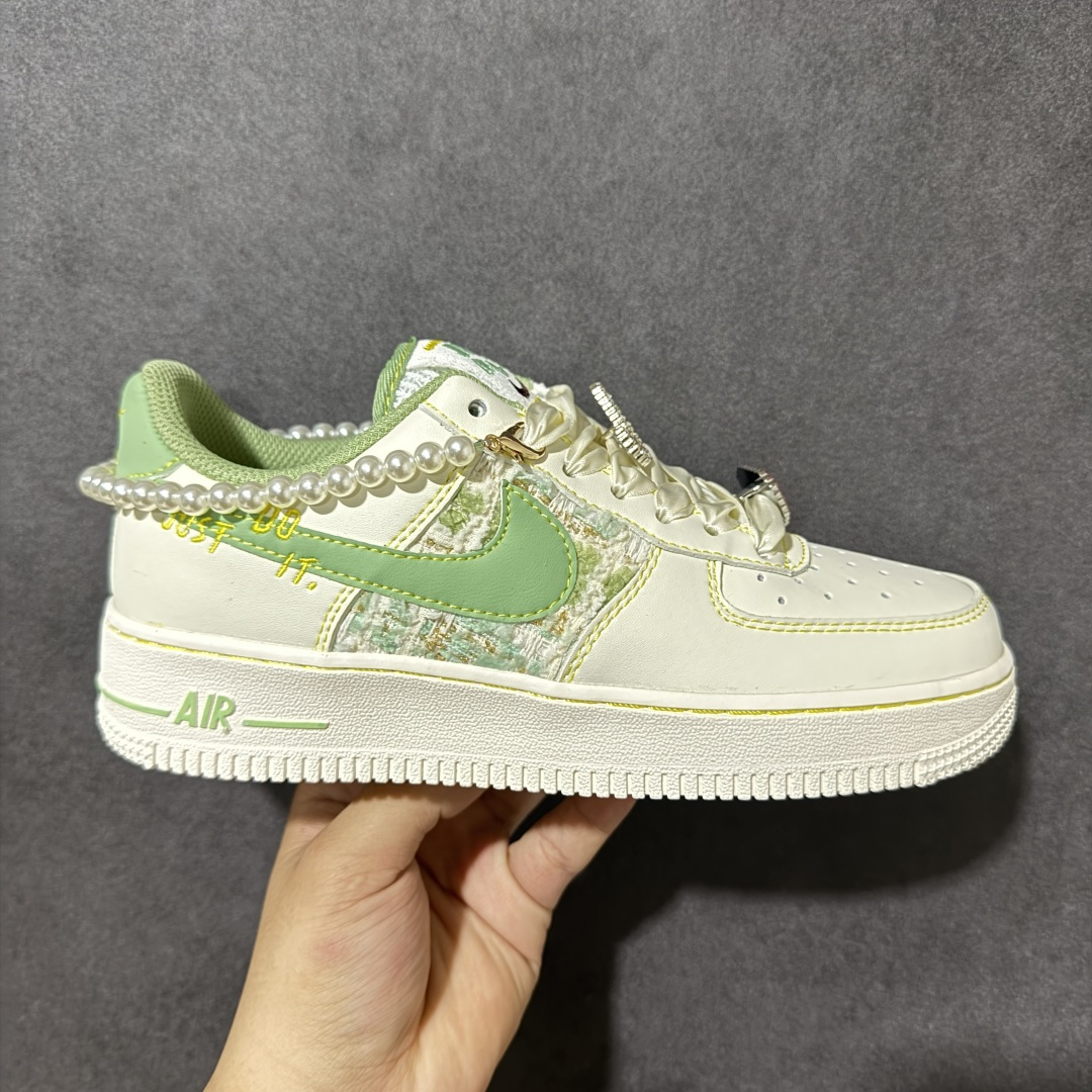 手绘涂鸦“青珠画境”Nike Air Force 1 “Jade Pearl Canvas”空军一号定制