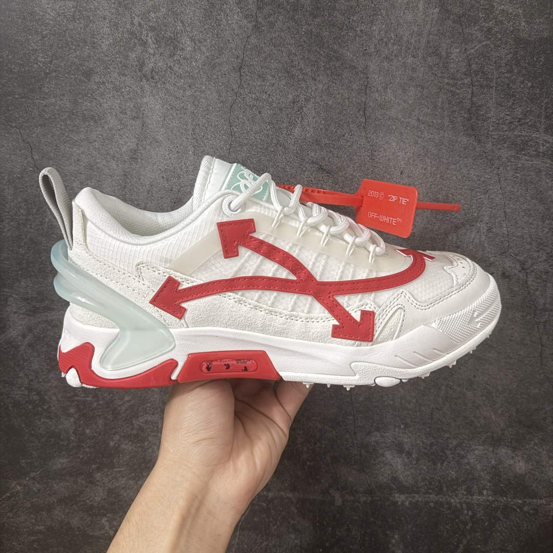 【OK纯原版本】OFF-WHITE OW运动鞋 春夏走秀款球鞋 所有配件均通过定做出产正品裁片 原版比例大箭头定制网眼布双拼牛皮进口机器针车 数控针距精准做工不输大牌里层为高密度透气网眼布/垫脚羊皮私模重工抓地橡胶底 后跟坡度最贴切原版鞋型脱模 厚底约4CM 原盒包装配 TPU大底 尺码：35-46-选品中心