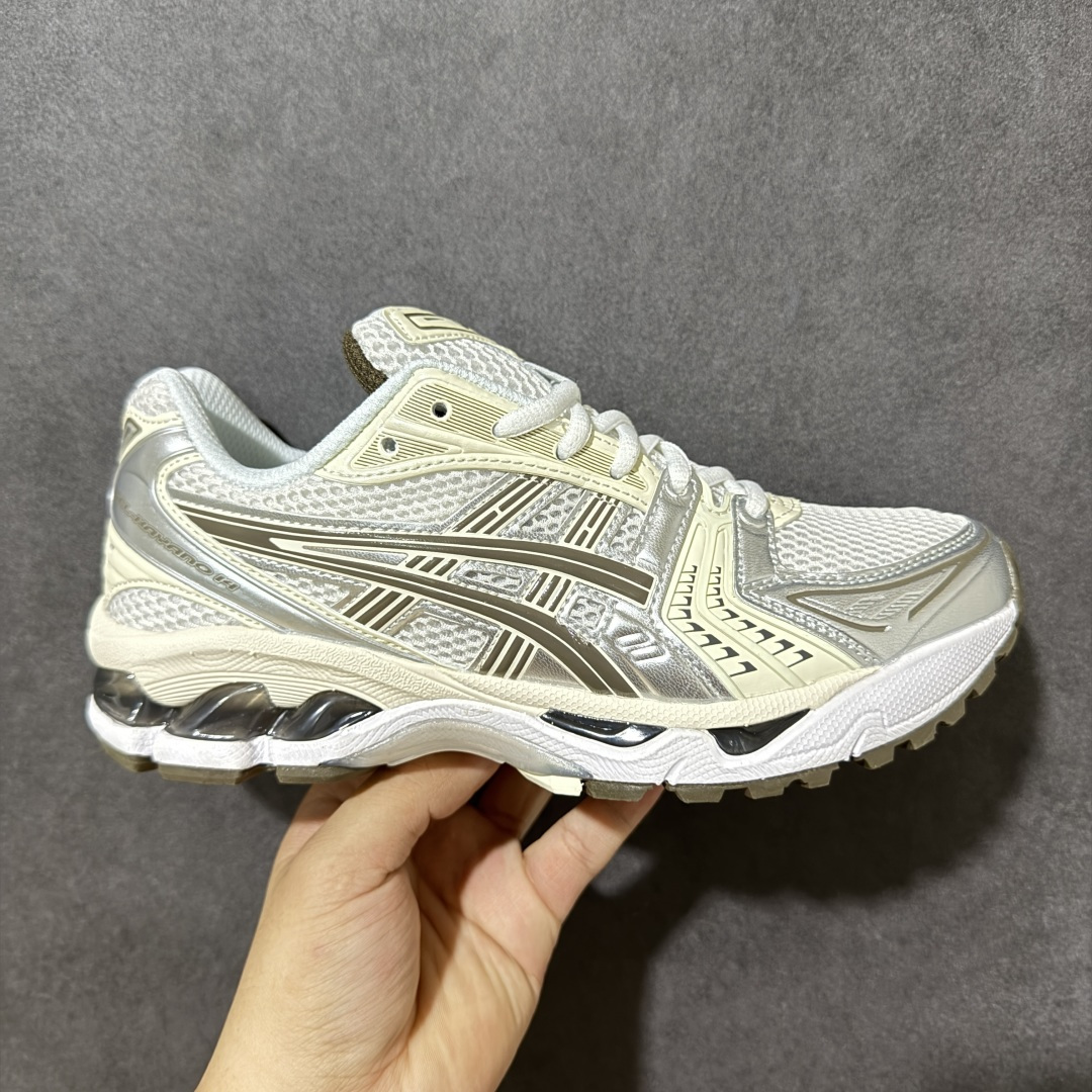 【公司级】亚瑟士 Asics Gel-Kayano 14 运动休闲透气专业缓震慢跑鞋。采用工程弹性双层再生网格密度鞋面材质，后跟3D可视GEL缓震乳胶物料，升级FF BLAST PLUS全新缓震中底部位科技材质，外置高耐磨橡胶外底 稳步升级,跑出节奏。 货号： 1203A537-111 尺码： 36 37 37.5 38 39 39.5 40 40.5 41.5 42 42.5 43.5 44 45-莆田鞋