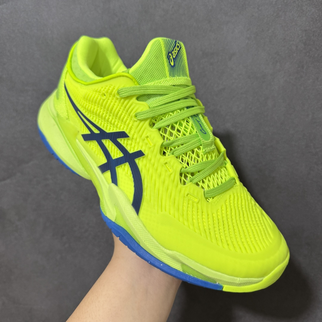 图片[3]-【公司级】亚瑟士网球鞋🎾Asics Court FF 3 共31色‼️ 适用于硬地球场的网球鞋 树脂加工的网眼材料的鞋面结构为脚的运动提供了耐用性和可跟随性， 中底采用FLYTE FOAM 既轻巧又缓震 外底通过增加地平面的宽度来增强横向稳定性 货号：1041A220-300 绿蓝 尺码：36 37 37.5 38 39 39.5 40 40.5 41.5 42 42.5 43.5 44 45 46-莆田鞋