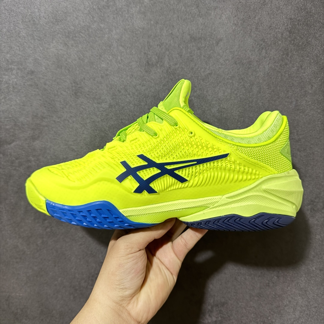 图片[2]-【公司级】亚瑟士网球鞋🎾Asics Court FF 3 共31色‼️ 适用于硬地球场的网球鞋 树脂加工的网眼材料的鞋面结构为脚的运动提供了耐用性和可跟随性， 中底采用FLYTE FOAM 既轻巧又缓震 外底通过增加地平面的宽度来增强横向稳定性 货号：1041A220-300 绿蓝 尺码：36 37 37.5 38 39 39.5 40 40.5 41.5 42 42.5 43.5 44 45 46-莆田鞋