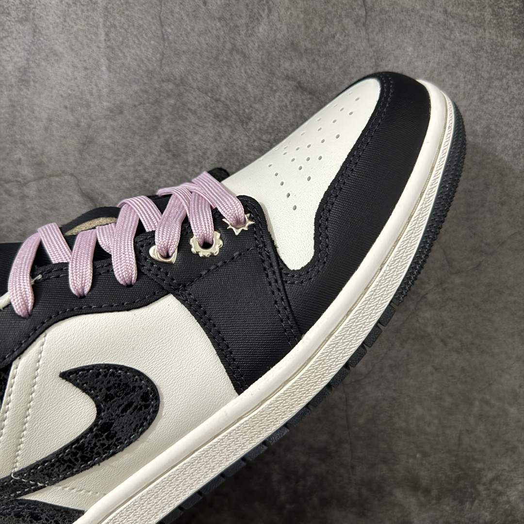 Air Jordan Low AJ1 乔1黑白粉 爆裂纹 低帮文化休闲运动板鞋 II0595-001市