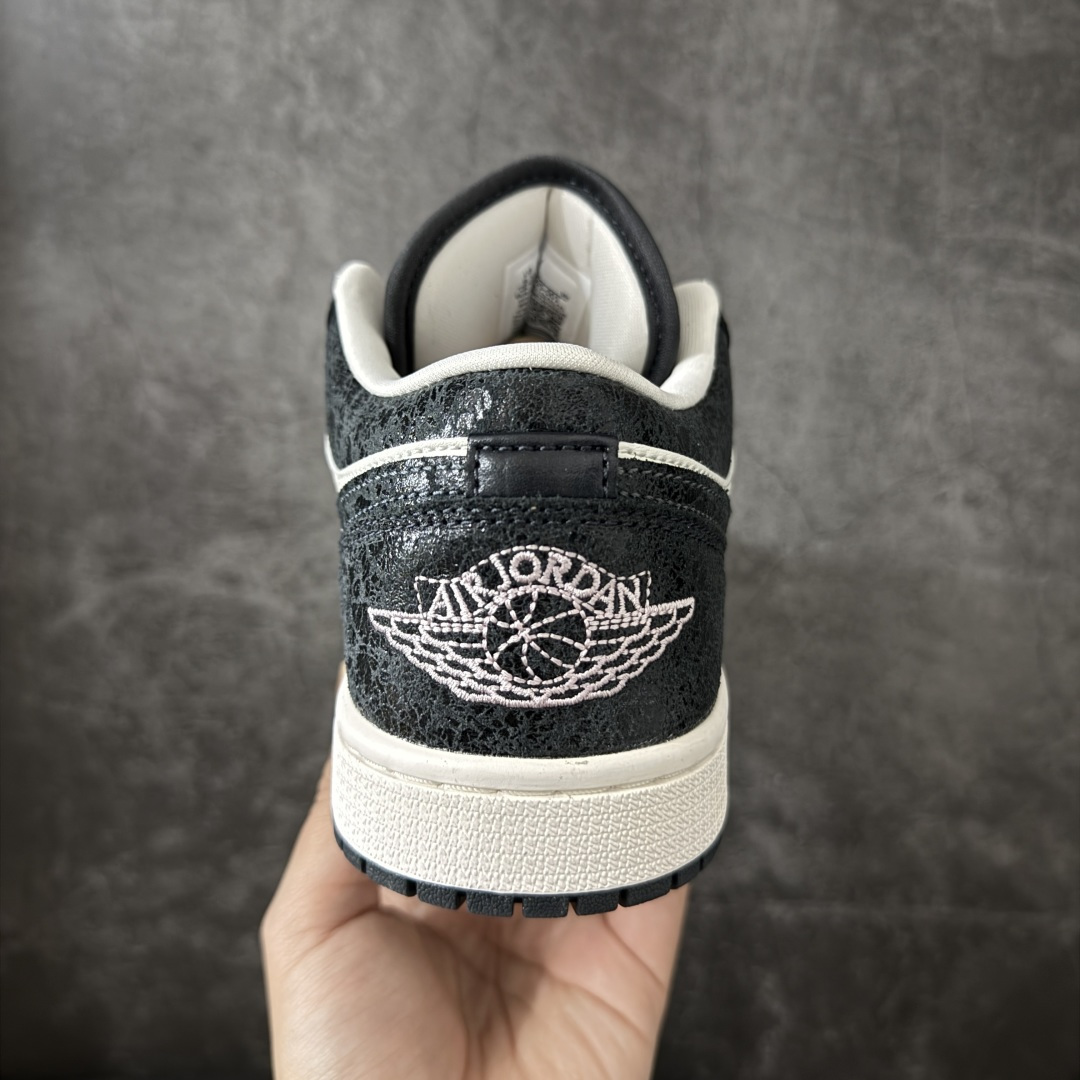 Air Jordan Low AJ1 乔1黑白粉 爆裂纹 低帮文化休闲运动板鞋 II0595-001市