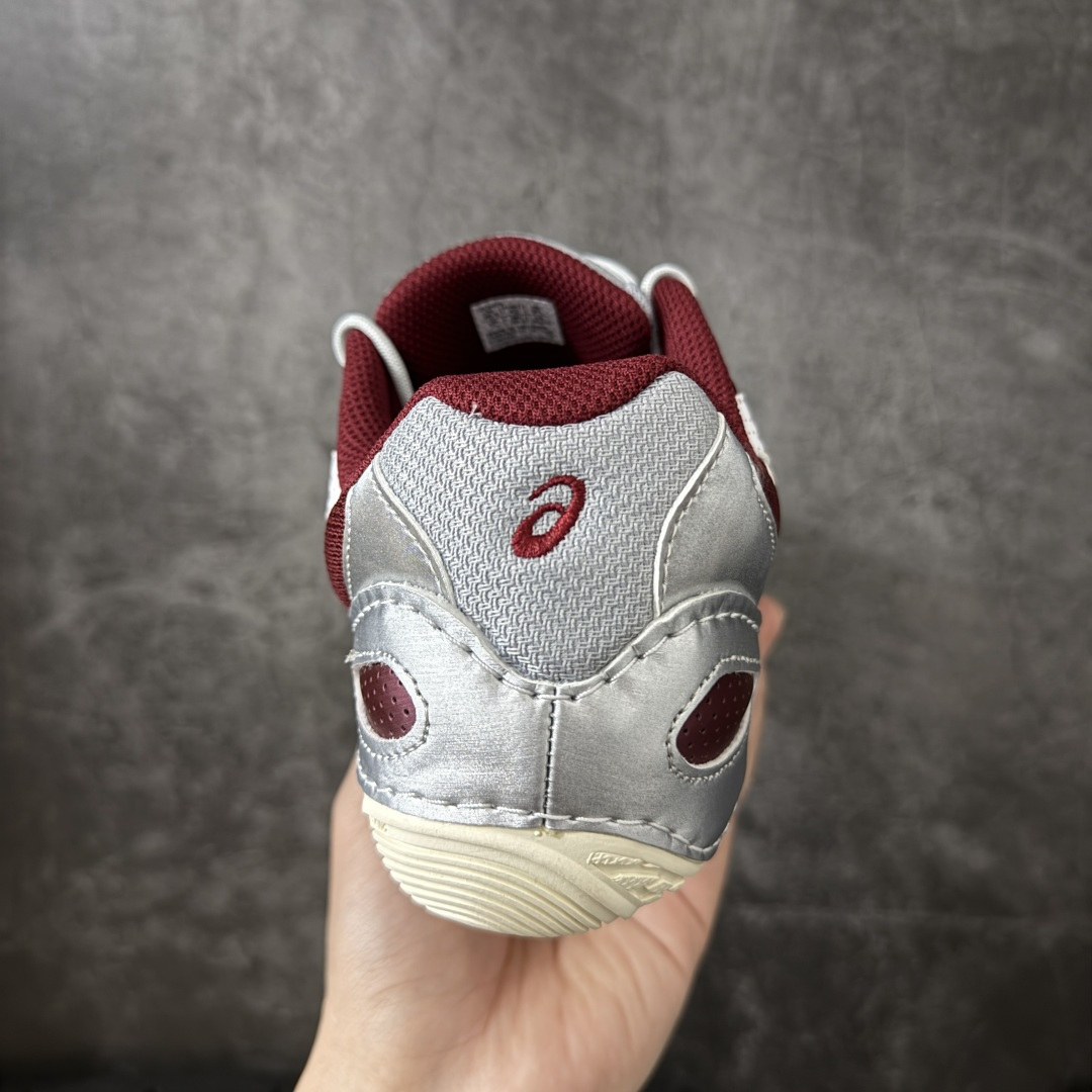 ASICS HYPERSYNC 薄底德训鞋 时尚经典透气包裹性轻便低帮生活休闲鞋男女同款 复古银红货号：