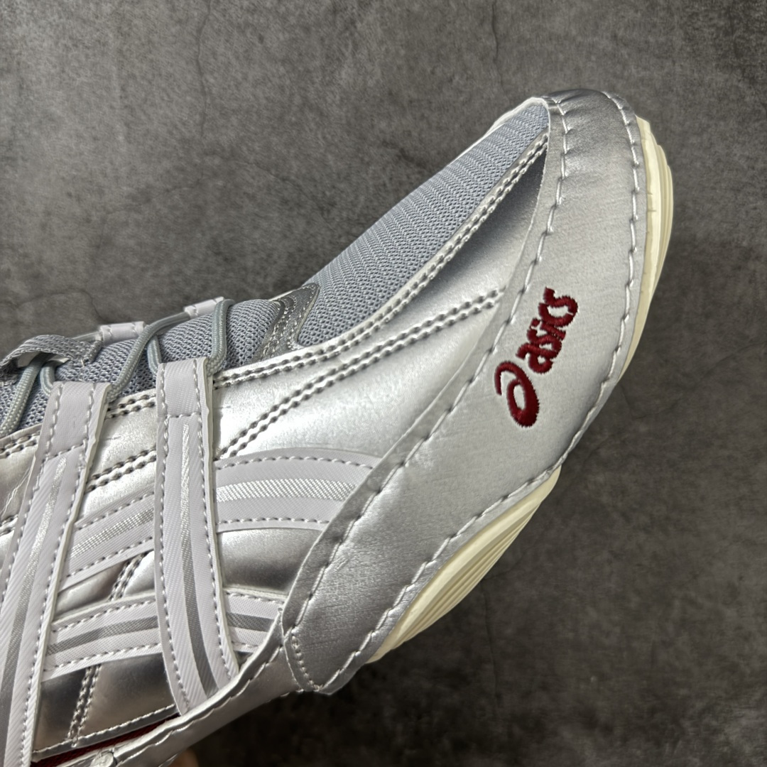 ASICS HYPERSYNC 薄底德训鞋 时尚经典透气包裹性轻便低帮生活休闲鞋男女同款 复古银红货号：