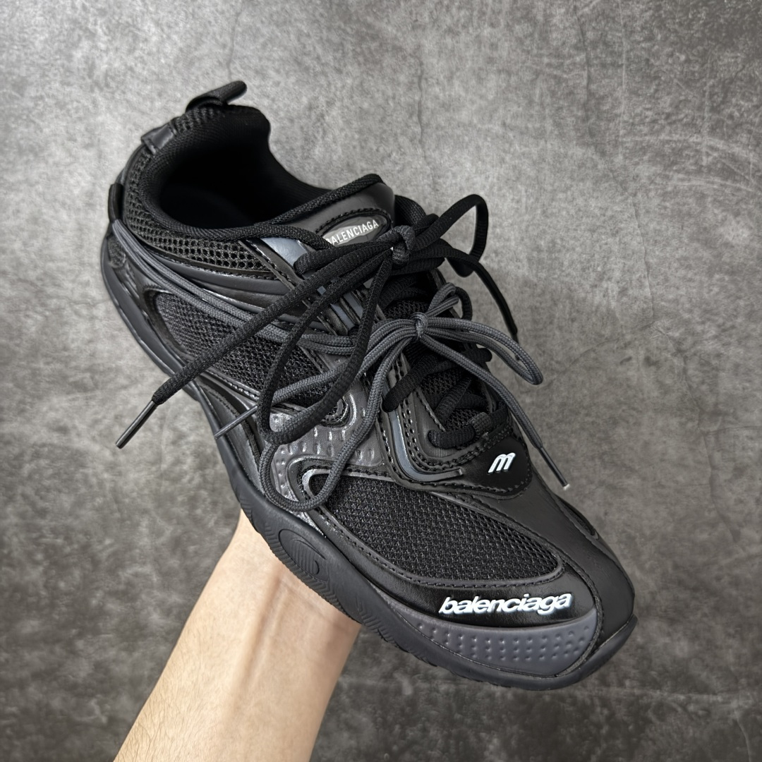 Balenciaga巴黎世家 Radar 圆头系带 做旧效果 低帮 生活休闲鞋巴黎世家25代轻薄款经典黑