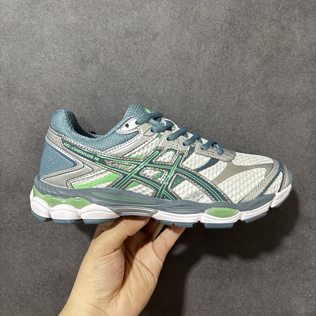 【公司级】Asics Gel-Cumulus 16 亚瑟士复古透气休闲鞋缓震男子耐磨跑步鞋 1203A990-100 1203A733-100  鞋面采用无缝线鞋面，贴合脚型，穿着舒适；中底360°环绕式GL，提供良好的缓冲性能  尺码：36 37 37.5 38 39 39.5 40 40.5 41.5 42 42.5 43.5 44 45 46-选品中心