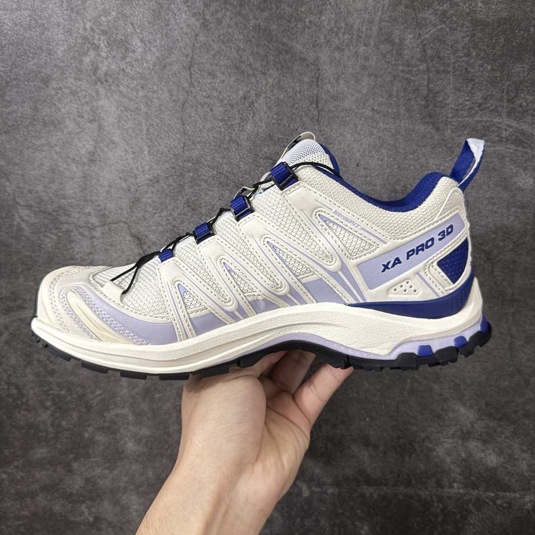 SALOMON XA Pro 3D 白紫 萨洛蒙潮流越野机能户外功能鞋原纸板楦头开发 原厂特供网布配套加