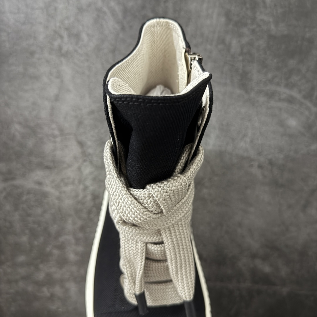 图片[8]-【莞产G版】帆布大匡威RO / Rick Owens DRKSHDW 瑞克·欧文斯 大匡威/高帮厚底/ 水洗牛仔帆布 高帮 西瓜头粗绑带 【皮料】 东莞原厂进口全新2025年新材质““水洗牛仔斜纹帆布” 【鞋带】 鞋带采用水染定织法工艺，高密度之下，透出光泽感！ 【鞋头】软糯，轻轻按压有牛皮细细的纹理质感！ 【鞋底】TPU大底奶香味！硬度、肤感一比一！鞋底logo钢印清晰正确！ 【鞋垫】独家私人开模压印！牛皮贴面，双层复合！ 【尺码】 ：36 37 38 39 40 41 42 43 44 45 46！-莆田鞋
