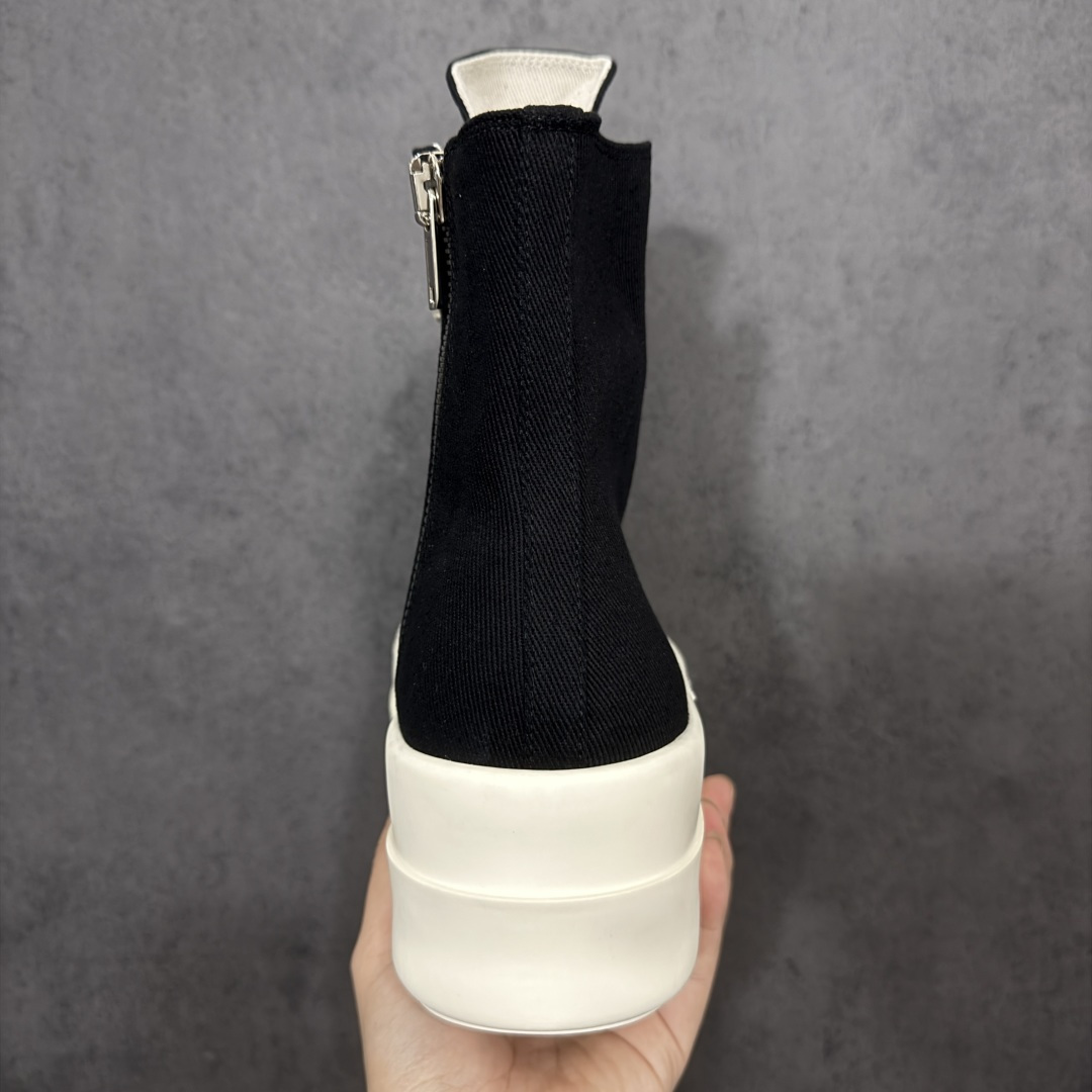 图片[4]-【莞产G版】帆布大匡威RO / Rick Owens DRKSHDW 瑞克·欧文斯 大匡威/高帮厚底/ 水洗牛仔帆布 高帮 西瓜头粗绑带 【皮料】 东莞原厂进口全新2025年新材质““水洗牛仔斜纹帆布” 【鞋带】 鞋带采用水染定织法工艺，高密度之下，透出光泽感！ 【鞋头】软糯，轻轻按压有牛皮细细的纹理质感！ 【鞋底】TPU大底奶香味！硬度、肤感一比一！鞋底logo钢印清晰正确！ 【鞋垫】独家私人开模压印！牛皮贴面，双层复合！ 【尺码】 ：36 37 38 39 40 41 42 43 44 45 46！-莆田鞋
