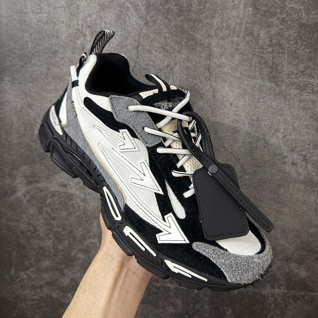 图片[3]-【纯原OK版本】Off-White OW最新款跑鞋 复古休闲鞋 百分百原盒正确版 原楦原纸板数据开发 4层分离大底#鞋面采用3d立体打印和多种材料拼接而成#防滑耐磨透气性轻便跑鞋 作为曾经爆火 并且定位奢潮领域的标志性品牌 Off-White 仍需要不断更新符合当下潮流时尚的复古运动鞋款，以期收获基本盘消费者的关注 此次更新的 Off-White 新款运动鞋将经典复古老爹鞋细节设计更加夸张化 并将标志性箭头设计置于显著位置 除此之外 整个系列的色彩搭配也可谓纷繁多样 总有一款适合你 尺码：36 37 38 39 40 41 42 43 44 45 46 47-选品中心