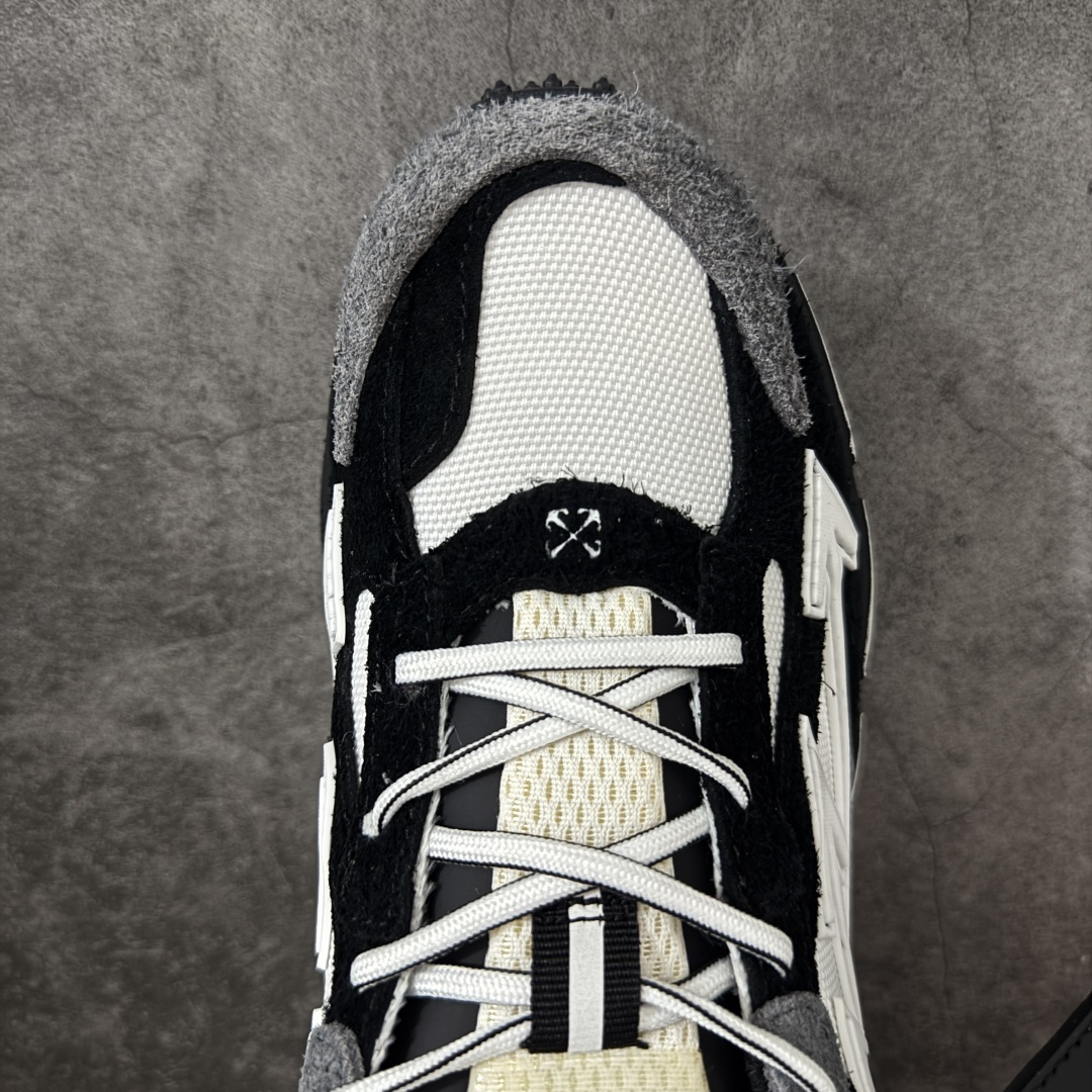 图片[5]-【纯原OK版本】Off-White OW最新款跑鞋 复古休闲鞋 百分百原盒正确版 原楦原纸板数据开发 4层分离大底#鞋面采用3d立体打印和多种材料拼接而成#防滑耐磨透气性轻便跑鞋 作为曾经爆火 并且定位奢潮领域的标志性品牌 Off-White 仍需要不断更新符合当下潮流时尚的复古运动鞋款，以期收获基本盘消费者的关注 此次更新的 Off-White 新款运动鞋将经典复古老爹鞋细节设计更加夸张化 并将标志性箭头设计置于显著位置 除此之外 整个系列的色彩搭配也可谓纷繁多样 总有一款适合你 尺码：36 37 38 39 40 41 42 43 44 45 46 47-选品中心