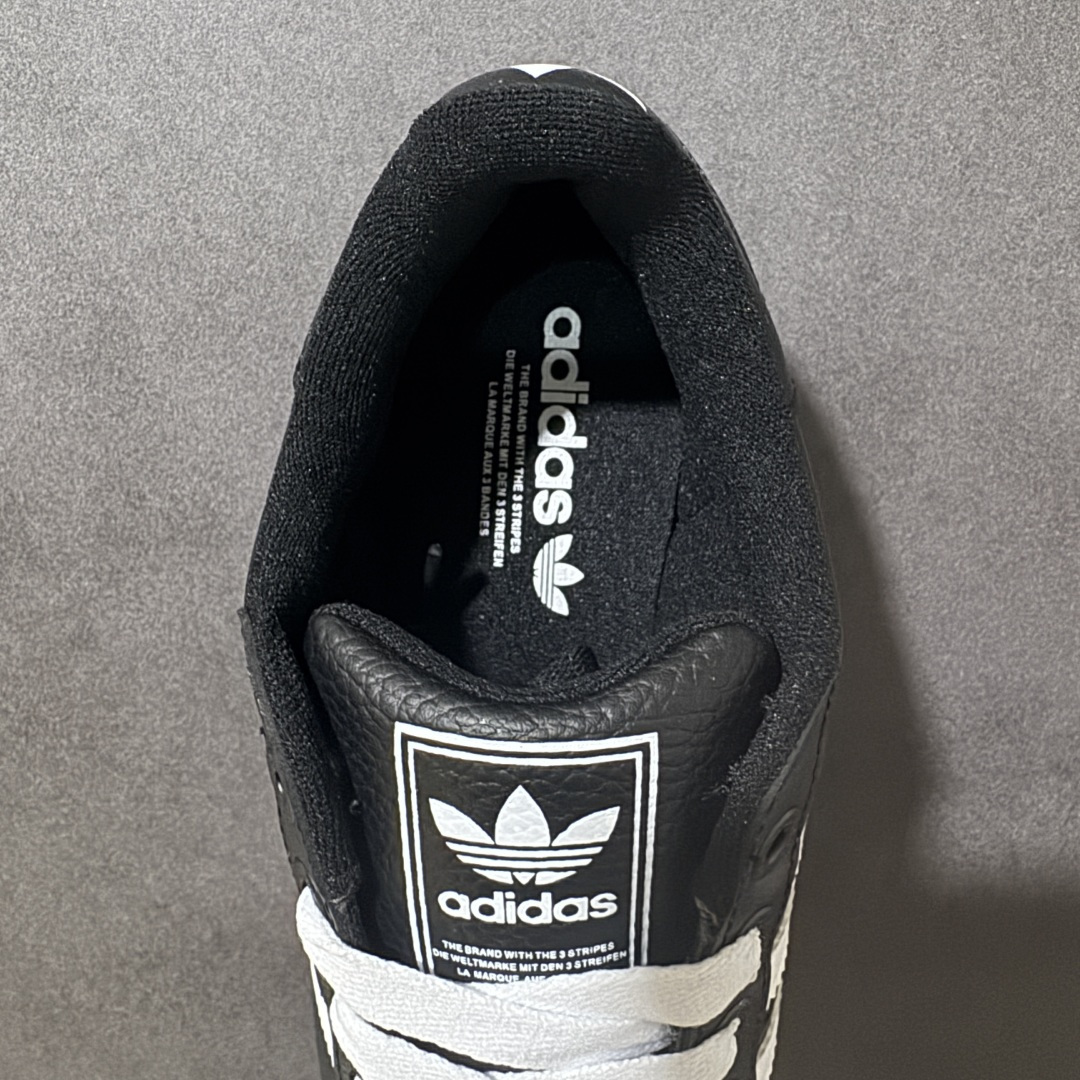 图片[6]-【H11顶级头层版】adidas originals Superstar 2 贝壳头 简约经典 舒适时尚 复古板鞋 男女同款 货号：JI3538 全新升级版 皮料改进至头层原厂皮 原盒 原底原料 开模打造 原厂织唛鞋标 高精密准度 原楦原纸板开发 匹配原版98%以上 后跟垫棉独家呈现 反口里弧度正确 原厂鞋垫 背胶 后跟电绣针数 与正品一致 原厂皮料 原厂车缝线 质感无敌 皮料切割干净 无任何毛边 清洁度细节完美 进口港宝加持 后跟自然饱满 还原公司包裹性 鞋面采用原装数据贴合技术 全方位贴合包裹脚型 鞋跟部鞋底牵引设计 提供强大的抓地性能 更适应不同实战场地路面 尺码：35.5 36 36.5 37.5 38 38.5 39 40 40.5 41 42 42.5 43 44 45-选品中心
