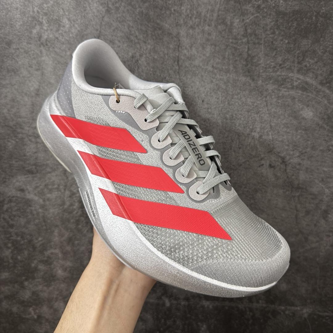 Adidas Adizero EVO SL 马拉松竞速专业跑鞋市场最强版出货原材料 内置碳板原厂网纱潮流