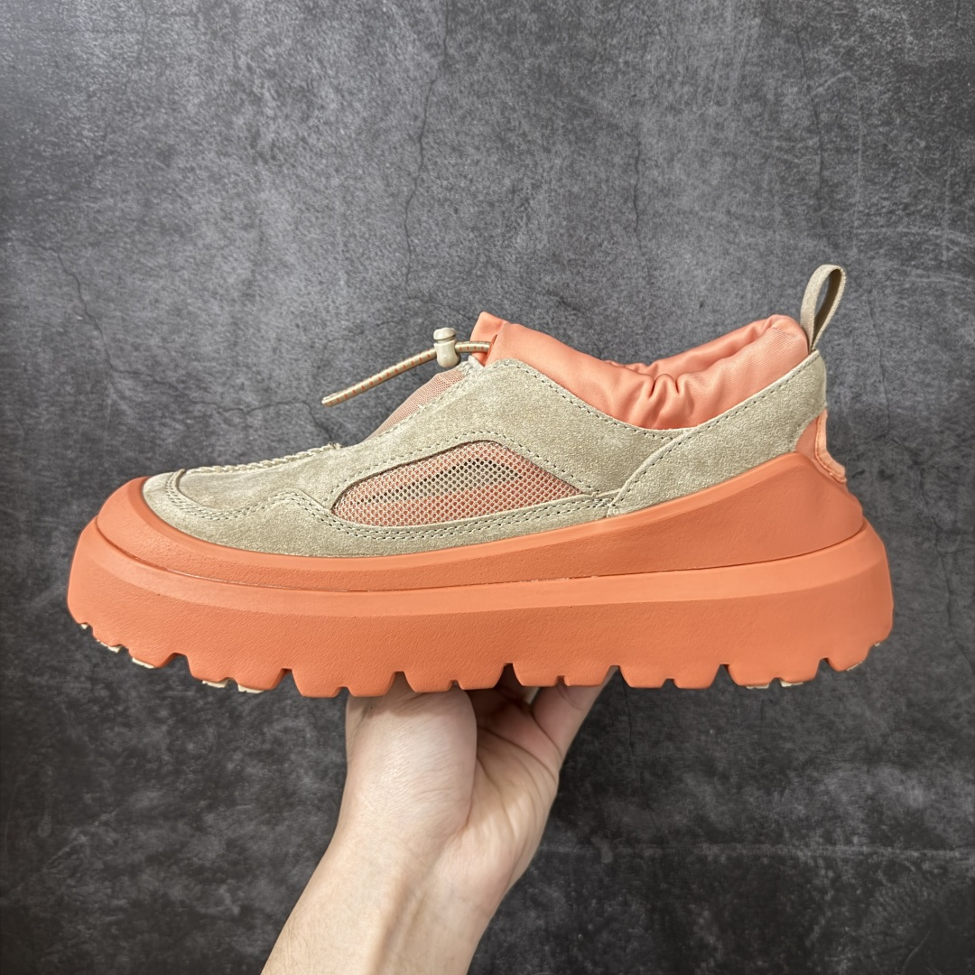 UGG Heritage Utility 牛剖层革 百搭圆头 低帮 生活休闲鞋 男女同款 米橙色 十年品