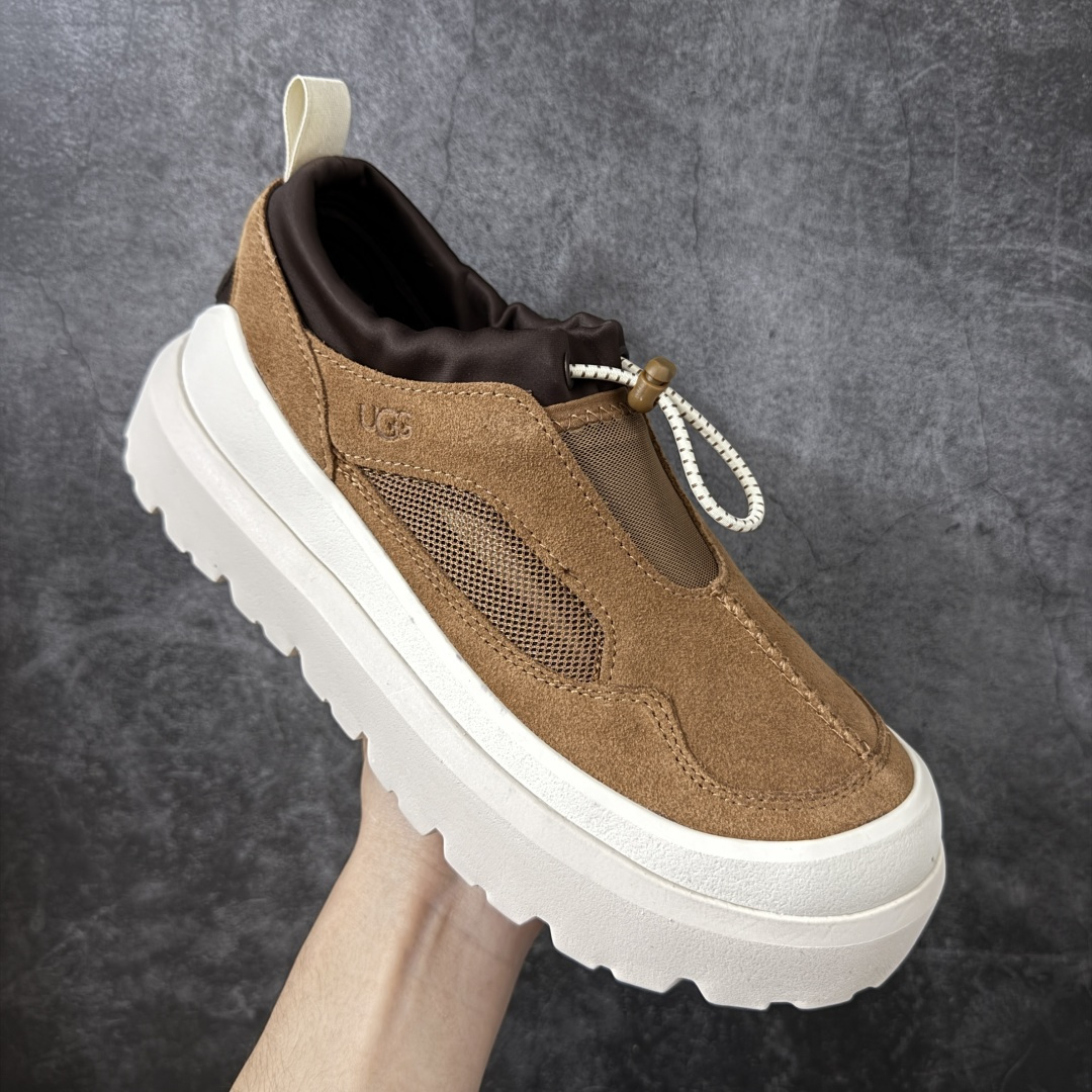 UGG Heritage Utility 牛剖层革 百搭圆头 低帮 生活休闲鞋 男女同款 米棕色 十年品