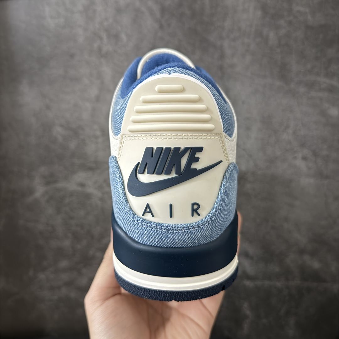 Air Jordan aj3 Retro Levi's All-Star 联名系列篮球鞋，李维斯牛仔白蓝