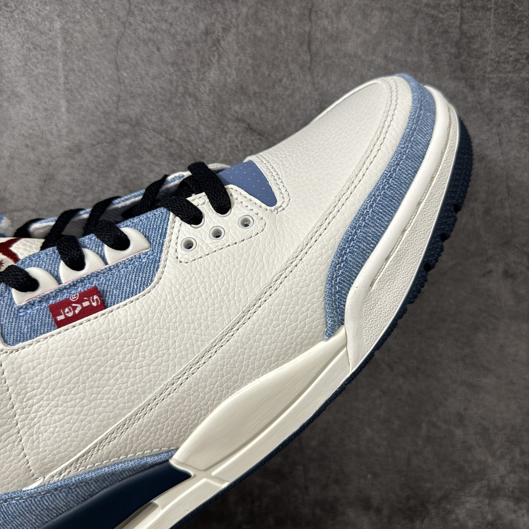 Air Jordan aj3 Retro Levi's All-Star 联名系列篮球鞋，李维斯牛仔白蓝