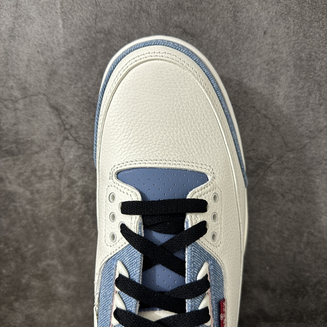 Air Jordan aj3 Retro Levi's All-Star 联名系列篮球鞋，李维斯牛仔白蓝