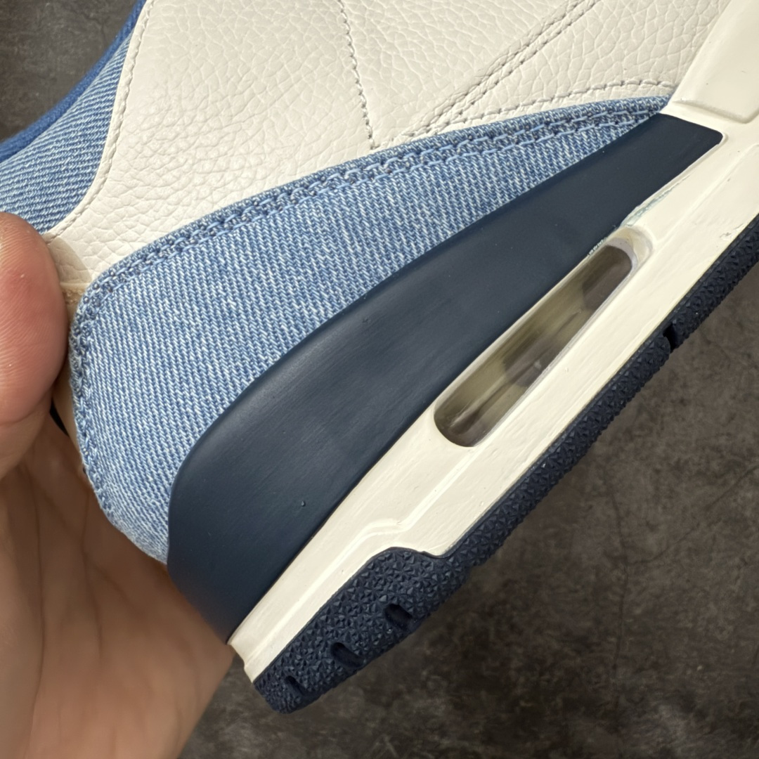 Air Jordan aj3 Retro Levi's All-Star 联名系列篮球鞋，李维斯牛仔白蓝