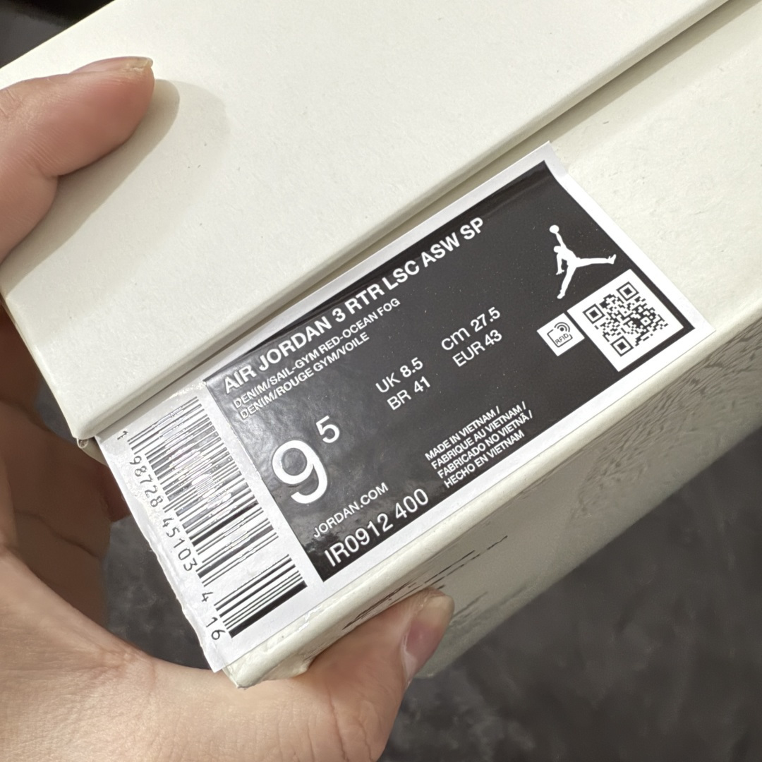 Air Jordan aj3 Retro Levi's All-Star 联名系列篮球鞋，李维斯牛仔白蓝
