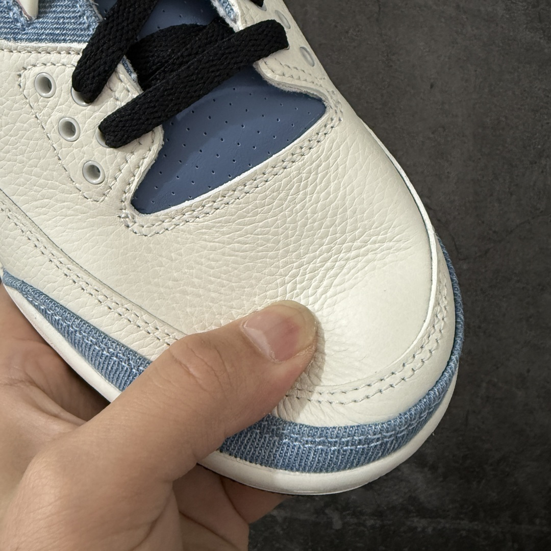 Air Jordan aj3 Retro Levi's All-Star 联名系列篮球鞋，李维斯牛仔白蓝