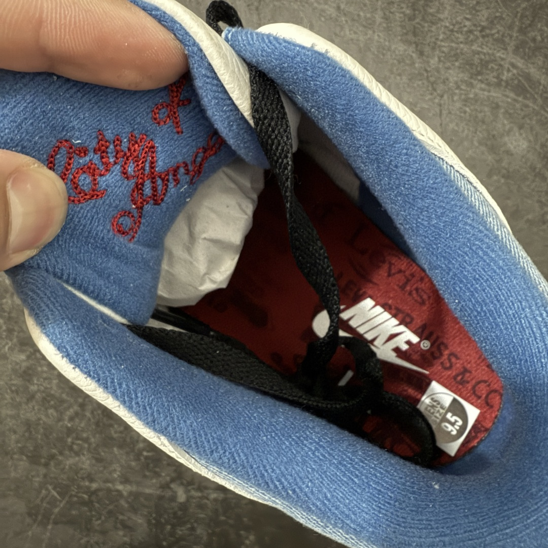 Air Jordan aj3 Retro Levi's All-Star 联名系列篮球鞋，李维斯牛仔白蓝