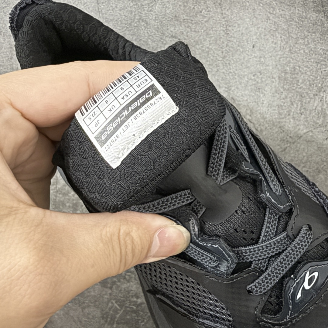 Balenciaga巴黎世家26代 Jet 压纹印花 圆头厚底4.25cm 低帮 老爹鞋 男款 黑色市场