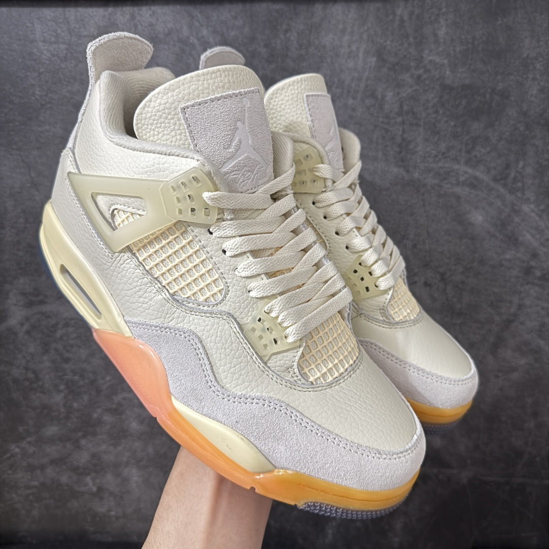 【纯原F版】Air Jordan AJ4 Birds of Paradise 乔丹4代天堂鸟米白橙 货号：HV0823-101 原厂材料TPU超Q弹网格材质 缜密拉帮及中底钢印细节 组合开窗式气垫大底 升级原楦原档案数据开发纸版楦型 采用同源纳帕头层皮革鞋面材质 全新底模完美品相清洁度及喷漆效果 尺码：36 36.5 37.5 38 38.5 39 40 40.5 41 42 42.5 43 44 44.5 45 46 47.5-选品中心