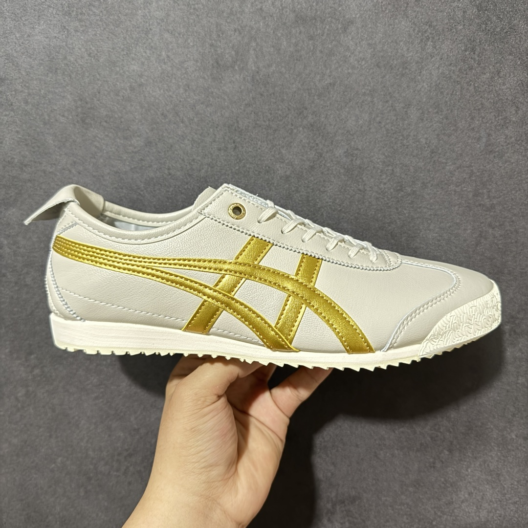 【公司级】Onitsuka Tiger鬼塚虎 MEXICO 66 牛皮革 复古白金配色百搭 生活休闲鞋 男女同款 货号：1183A872-122 尺码：36-45-选品中心