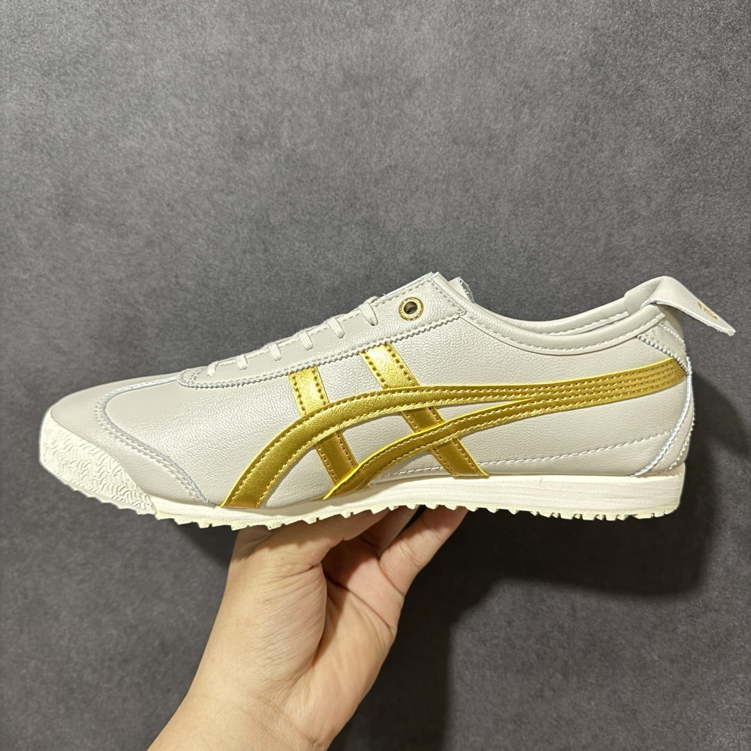 Onitsuka Tiger鬼塚虎 MEXICO 66 牛皮革 复古白金配色百搭 生活休闲鞋 男女同款货