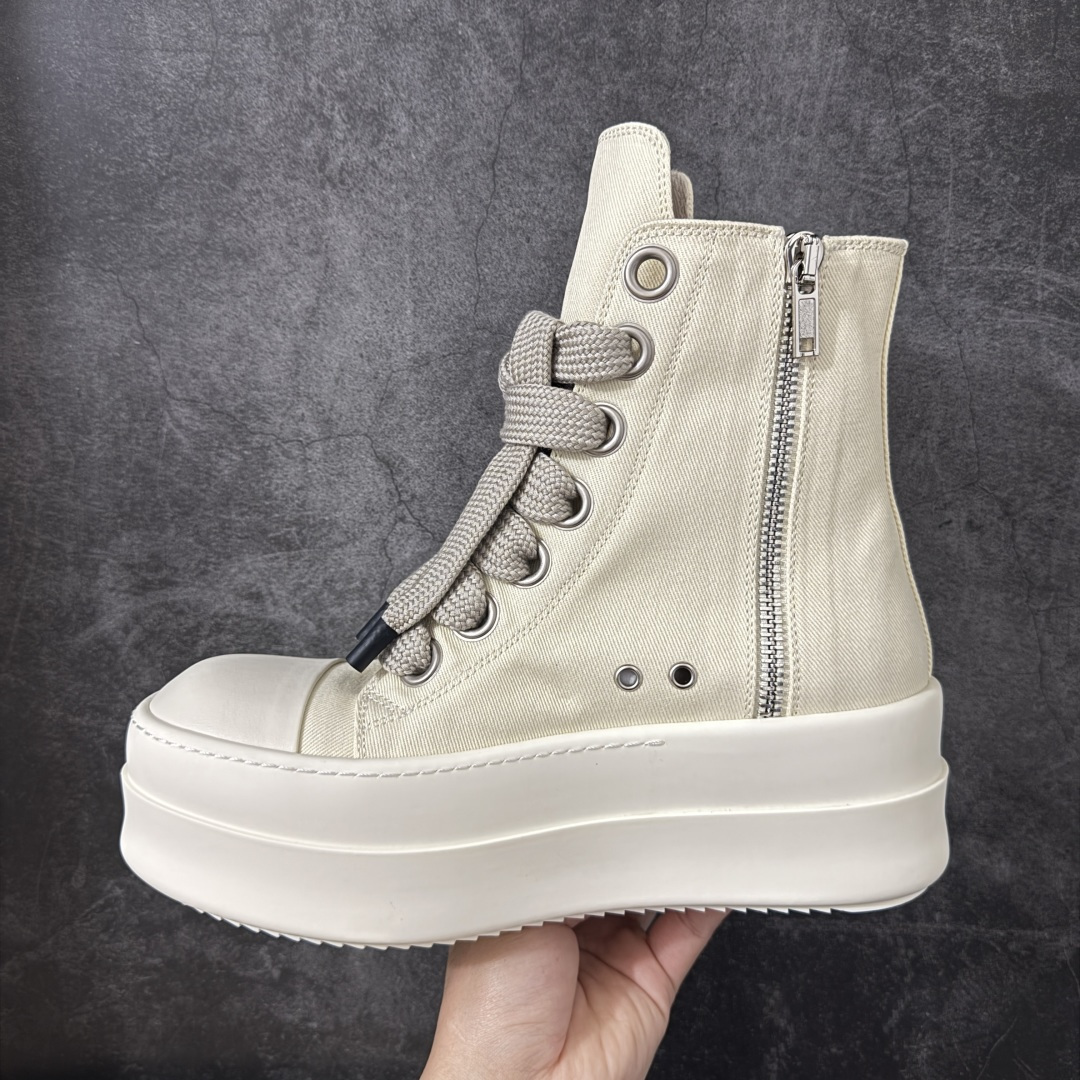 帆布大匡威RO / Rick Owens DRKSHDW 瑞克·欧文斯 大匡威/高帮厚底/ 水洗牛仔帆布