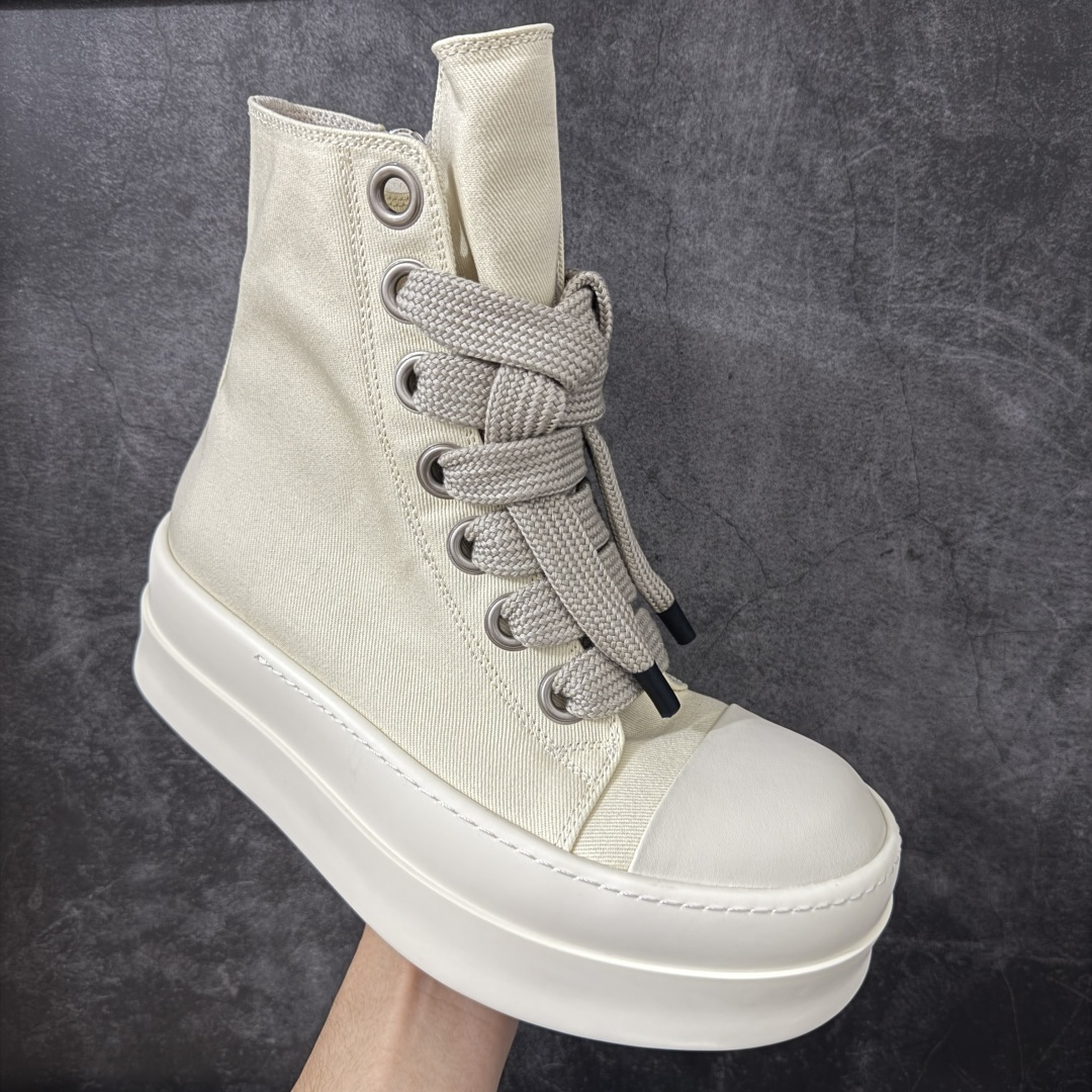 帆布大匡威RO / Rick Owens DRKSHDW 瑞克·欧文斯 大匡威/高帮厚底/ 水洗牛仔帆布