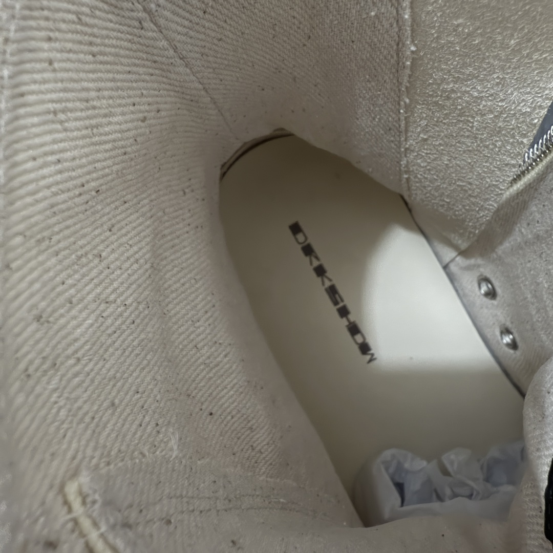 帆布大匡威RO / Rick Owens DRKSHDW 瑞克·欧文斯 大匡威/高帮厚底/ 水洗牛仔帆布