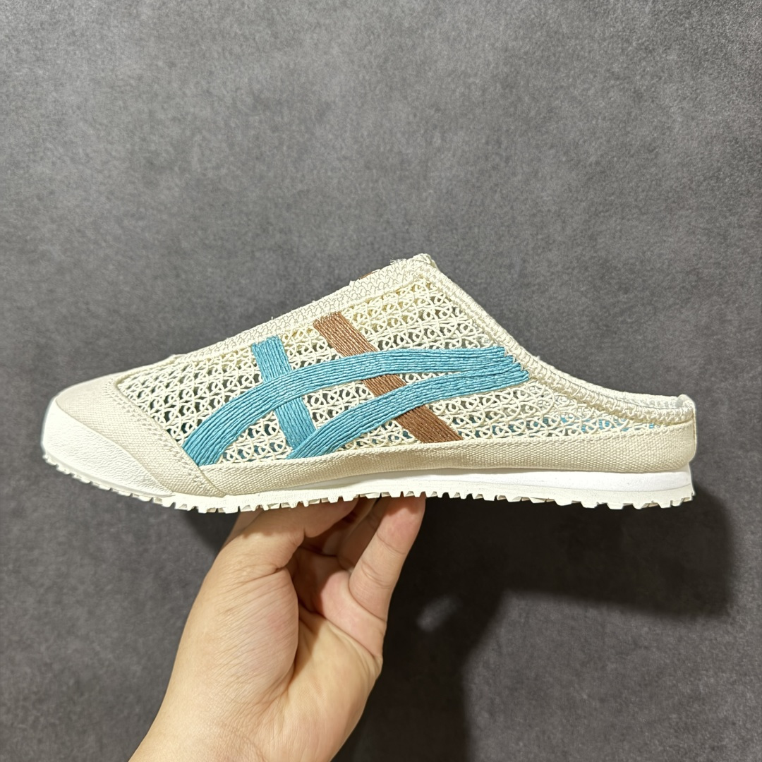 图片[2]-【公司级】亚瑟士 /Onitsuka Tiger鬼冢虎 MEXICO 66 SABOT 网面透气 新款舒适一脚蹬男女运动休闲鞋 货号：1183C208-100 尺码：36/45-选品中心