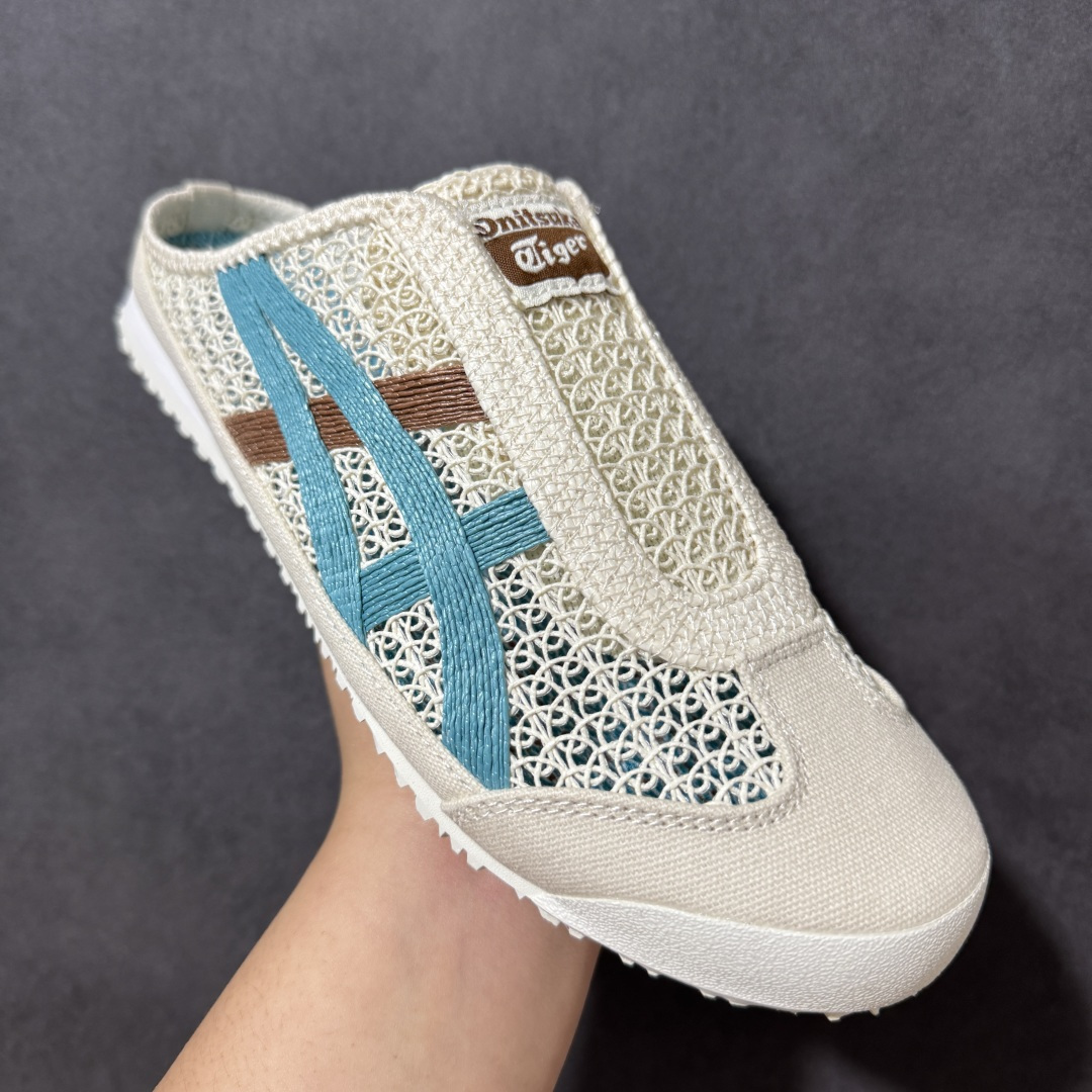 图片[3]-【公司级】亚瑟士 /Onitsuka Tiger鬼冢虎 MEXICO 66 SABOT 网面透气 新款舒适一脚蹬男女运动休闲鞋 货号：1183C208-100 尺码：36/45-选品中心