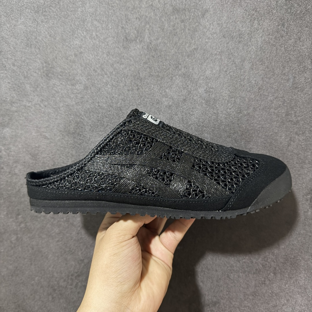 【公司级】亚瑟士 /Onitsuka Tiger鬼冢虎 MEXICO 66 SABOT 网面透气 新款舒适一脚蹬男女运动休闲鞋 货号：1183C123-002 尺码：36/45-选品中心