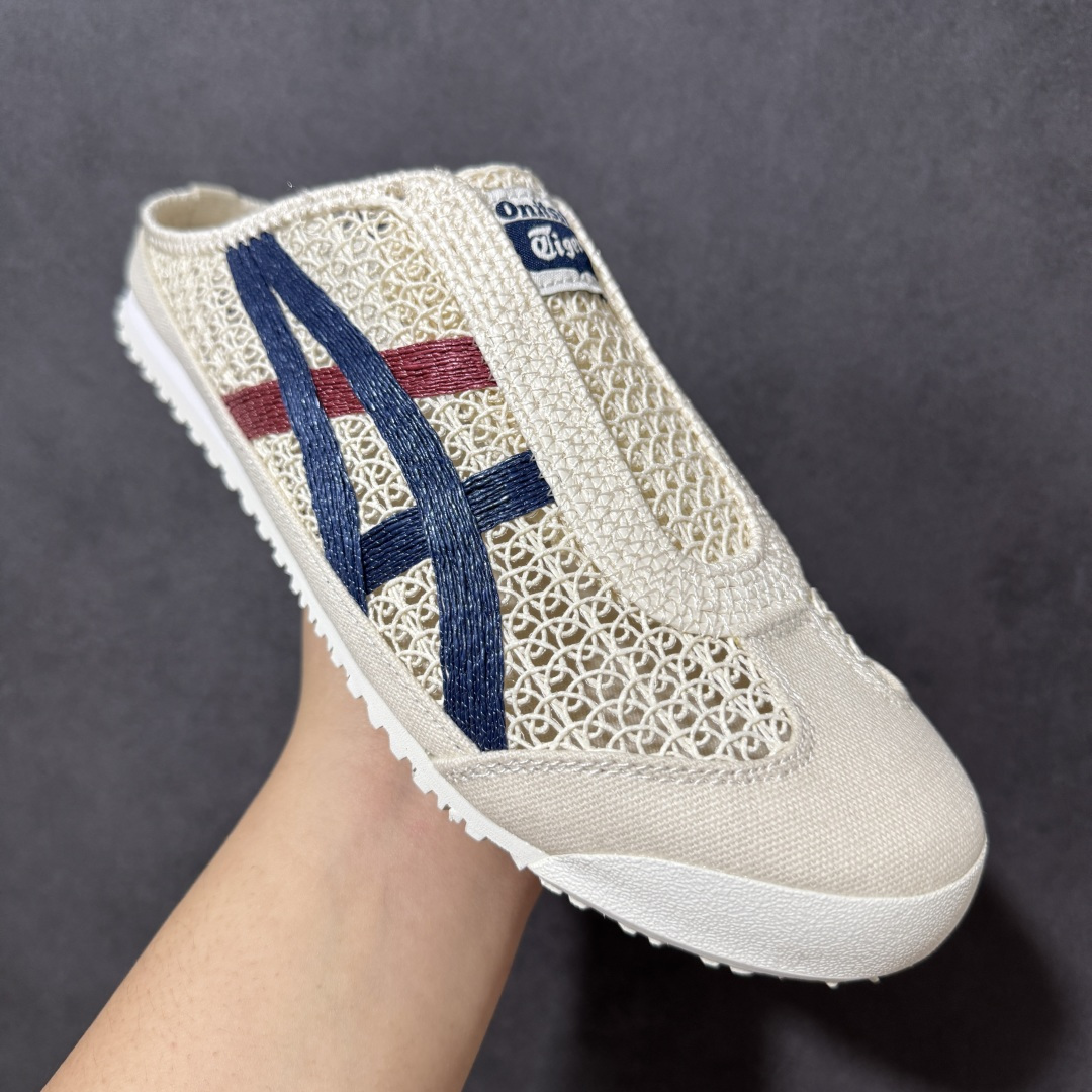 图片[3]-【公司级】亚瑟士 /Onitsuka Tiger鬼冢虎 MEXICO 66 SABOT 网面透气 新款舒适一脚蹬男女运动休闲鞋 货号：1183C123-100 尺码：36/45-选品中心