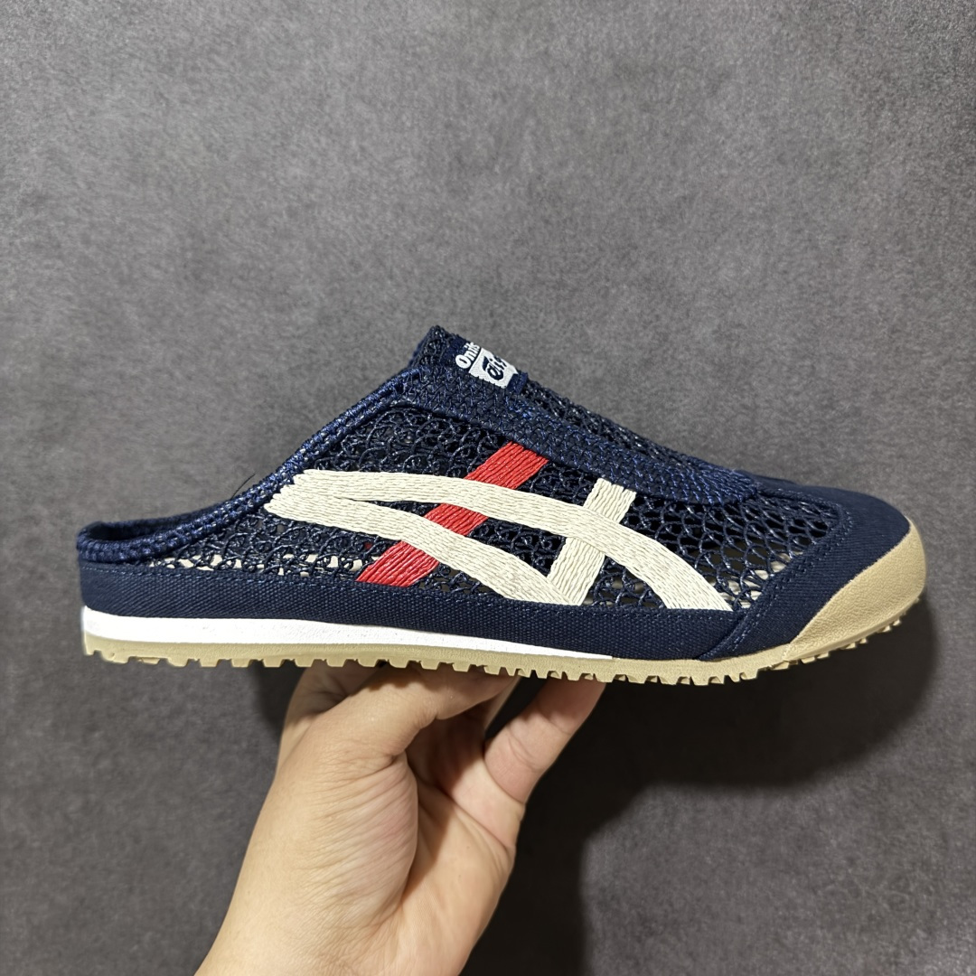 【公司级】亚瑟士 /Onitsuka Tiger鬼冢虎 MEXICO 66 SABOT 网面透气 新款舒适一脚蹬男女运动休闲鞋 货号：1183C123-400 尺码：36/45-选品中心