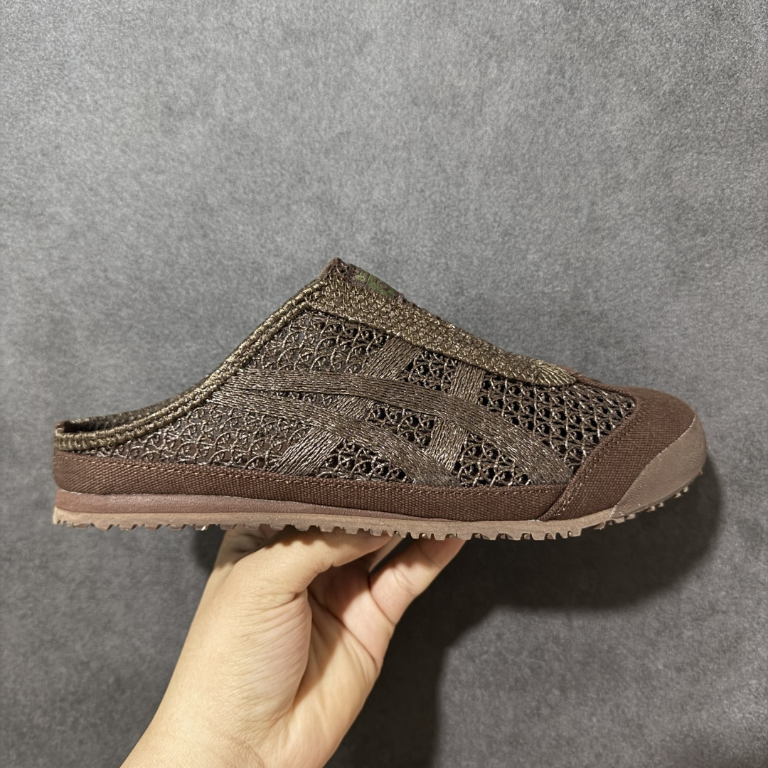 【公司级】亚瑟士 /Onitsuka Tiger鬼冢虎 MEXICO 66 SABOT 网面透气 新款舒适一脚蹬男女运动休闲鞋 货号：1183C123-202 尺码：36/45-选品中心