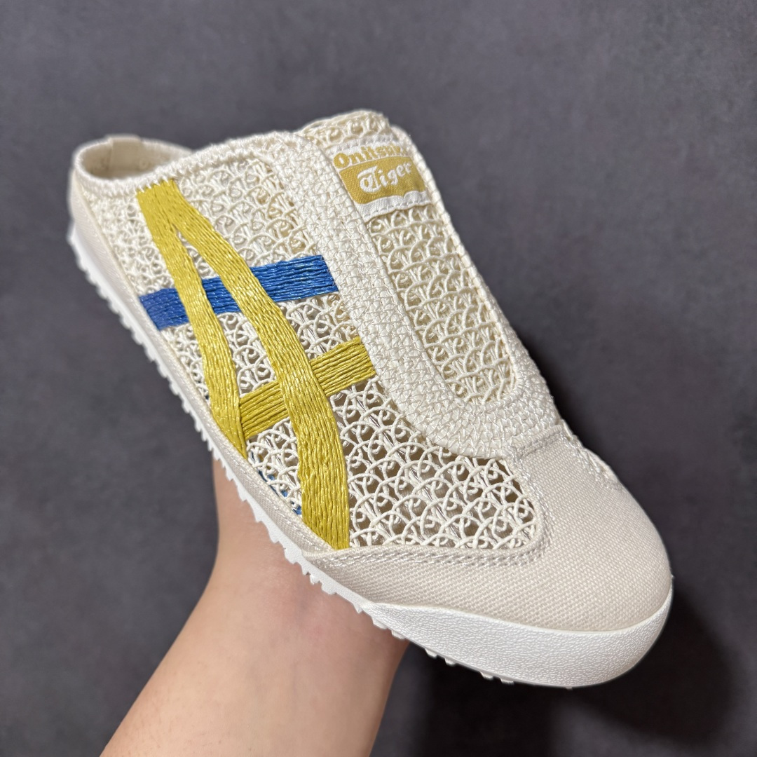 图片[3]-【公司级】亚瑟士 /Onitsuka Tiger鬼冢虎 MEXICO 66 SABOT 网面透气 新款舒适一脚蹬男女运动休闲鞋 货号：1183C123-104 尺码：36/45-选品中心