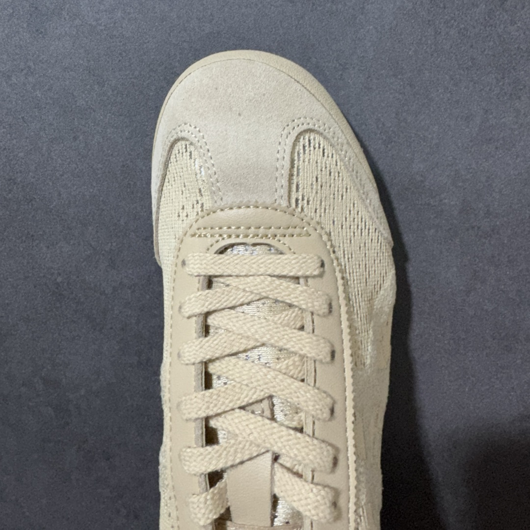 图片[5]-【公司级】Onitsuka Tiger Mexico 66 阿斯克斯 鬼塚虎 低帮 米色 鞋织物蕾丝网面时尚百搭低邦轻巧芭蕾舞单鞋 这款鞋由皮革制成，具有鞋跟交叉加固设计，可提供更高的稳定性和全天舒适感，是都市生活，工作和娱乐的理想之选。凭借其传统外观和标志性的设计效果，Mexicof 66型号为任何休闲装增添了永恒的风格。鬼冢虎在全球范围内收到热烈追捧，旗下的Mexicoh 66系列，既舒适又时尚，让人无法抗拒。 货号：1183C563-250 尺码：36-44-选品中心