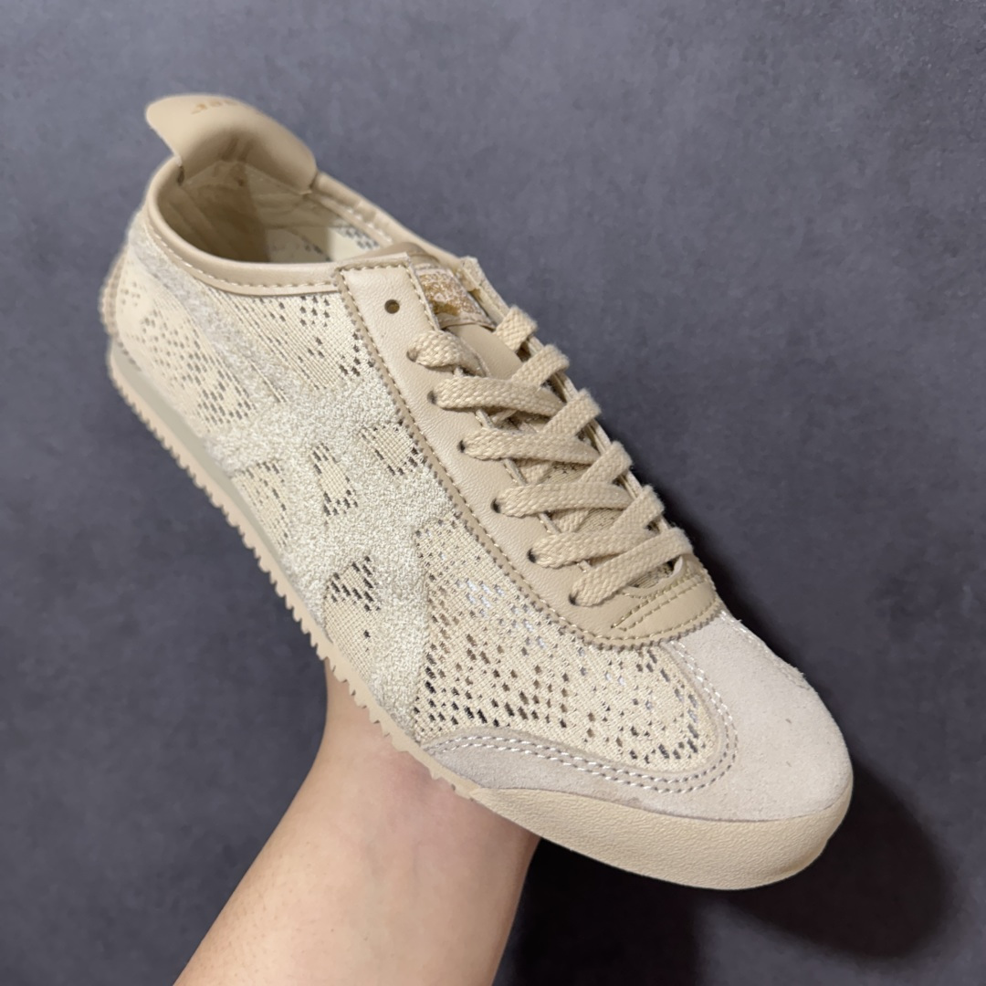 图片[3]-【公司级】Onitsuka Tiger Mexico 66 阿斯克斯 鬼塚虎 低帮 米色 鞋织物蕾丝网面时尚百搭低邦轻巧芭蕾舞单鞋 这款鞋由皮革制成，具有鞋跟交叉加固设计，可提供更高的稳定性和全天舒适感，是都市生活，工作和娱乐的理想之选。凭借其传统外观和标志性的设计效果，Mexicof 66型号为任何休闲装增添了永恒的风格。鬼冢虎在全球范围内收到热烈追捧，旗下的Mexicoh 66系列，既舒适又时尚，让人无法抗拒。 货号：1183C563-250 尺码：36-44-选品中心
