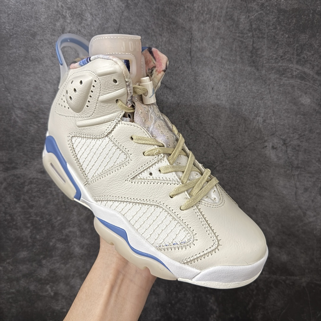 图片[3]-【XP纯原】Atmos x Air Jordan 6 Retro \”Sashiko\” 高帮 奶白蓝刺子绣 AJ6 乔丹6代 aj6 乔6 高邦 星空渐变 米白蓝 乔丹篮球鞋系列 鞋款整体以奶白 原档案数据底模、原厂纸板原楦头、开发版型定型，原盒原包装2022最新原厂版型，同步材料，对照原鞋色卡比对采购 货号：IR7255-110 尺码：40 40.5 41 42 42.5 43 44 44.5 45 46 47.5-选品中心