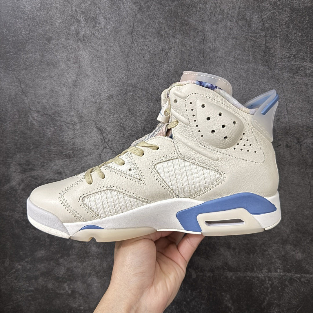 图片[2]-【XP纯原】Atmos x Air Jordan 6 Retro \”Sashiko\” 高帮 奶白蓝刺子绣 AJ6 乔丹6代 aj6 乔6 高邦 星空渐变 米白蓝 乔丹篮球鞋系列 鞋款整体以奶白 原档案数据底模、原厂纸板原楦头、开发版型定型，原盒原包装2022最新原厂版型，同步材料，对照原鞋色卡比对采购 货号：IR7255-110 尺码：40 40.5 41 42 42.5 43 44 44.5 45 46 47.5-选品中心