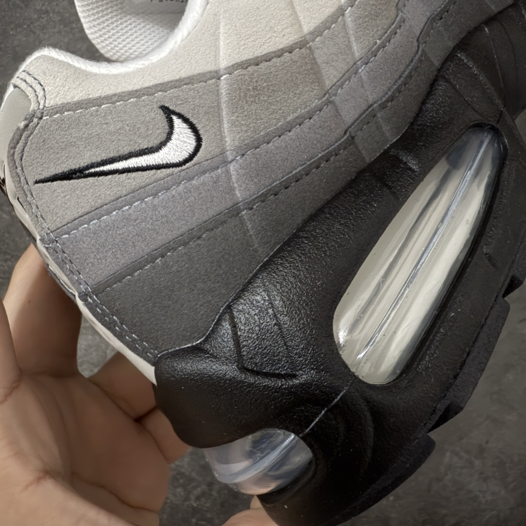 图片[3]-【KZ2.0版本】Nike Air Max 95 黑灰白 货号：HM4740-007 外贸顶级专供 区别先行版 全部配色原鞋原尺码开发生产 极致还原 全部原厂材料一比一打造 一眼ZP既视感 欢迎对比市场版本 尺码：40 40.5 41 42 42.5 43 44 44.5 45 46 46.5 47.5 48 48.5-选品中心