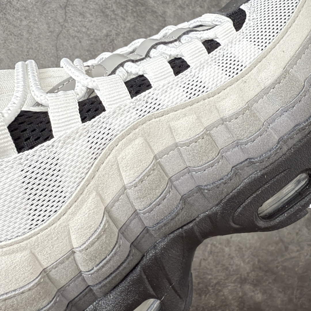 图片[4]-【KZ2.0版本】Nike Air Max 95 黑灰白 货号：HM4740-007 外贸顶级专供 区别先行版 全部配色原鞋原尺码开发生产 极致还原 全部原厂材料一比一打造 一眼ZP既视感 欢迎对比市场版本 尺码：40 40.5 41 42 42.5 43 44 44.5 45 46 46.5 47.5 48 48.5-选品中心