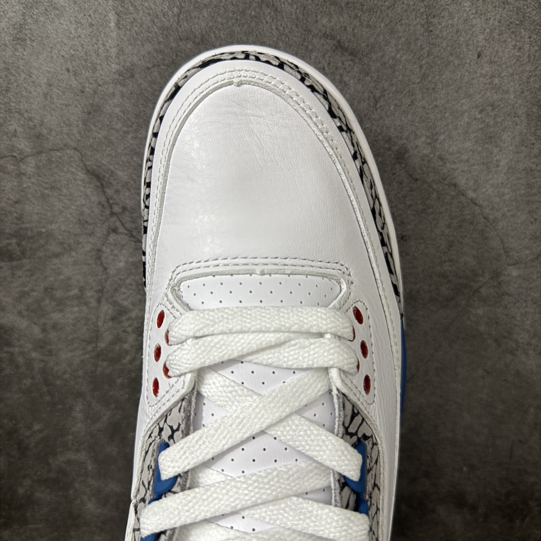 图片[5]-【莞产裁片版】Air Jordan 3 OG Retro 2025版aj3真蓝 白蓝 出货 货号：IF4396-104 原楦原纸板开发 确保原汁原味 原厂皮料质感色泽绝无偏差 完美中底拉帮 原厂中底钢印 原档案大底 如假白送 大底纹路 气垫通透度PU的回弹性均百分百还原 原厂电绣鞋舌飞人刺绣针数立体讲究精细欢迎对比正品原鞋 尺码：40.5-48.5-选品中心