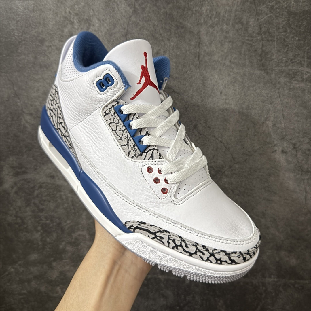 图片[3]-【莞产裁片版】Air Jordan 3 OG Retro 2025版aj3真蓝 白蓝 出货 货号：IF4396-104 原楦原纸板开发 确保原汁原味 原厂皮料质感色泽绝无偏差 完美中底拉帮 原厂中底钢印 原档案大底 如假白送 大底纹路 气垫通透度PU的回弹性均百分百还原 原厂电绣鞋舌飞人刺绣针数立体讲究精细欢迎对比正品原鞋 尺码：40.5-48.5-选品中心